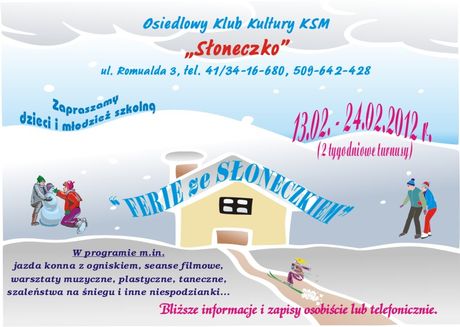 Słoneczko Kielce Ferie ze 