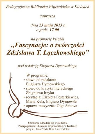 Pedagogiczna Biblioteka Wojewódzka Literatura Fascynacje: o twórczości Zdzisława T. Łączkowskiego 