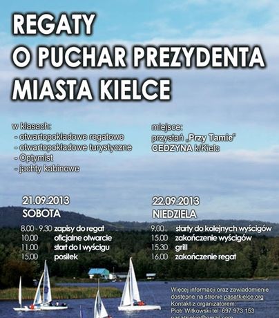 Zalew, Cedzyna Sport i Rekreacja Regaty o Puchar Prezydenta Miasta Kielce 2013 