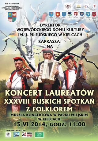 Park Miejski, Kielce Muzyka Koncert laureatów XXXVIII Buskich Spotkań z Folklorem 