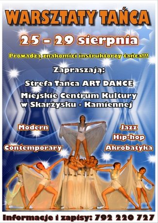 Miejskie Centrum Kultury, Skarżysko-Kamienna Taniec Warsztaty taneczne 