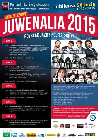 zobacz info Kielce Juwenalia 2015/Politechnika Świętokrzyska 