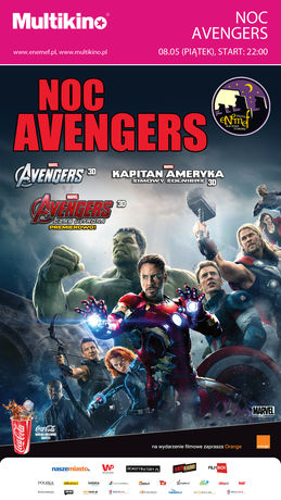 Multikino Kino ENEMEF: Noc Avengers z premierą Czasu Ultrona 