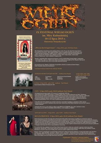 zobacz info Muzyka IX Festiwal ''Wielki Ogień'' 