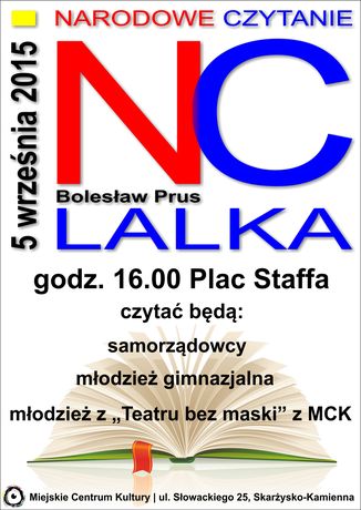Miejskie Centrum Kultury, Skarżysko-Kamienna Literatura Narodowe Czytanie - ''Lalka'' 