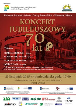 Buskie Samorządowe Centrum Kultury Muzyka Koncert Jubileuszowy 70lat ZPSM 