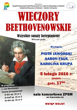 Zespół Państwowych Szkół Muzycznych w Kielcach Muzyka Wieczory Beethovenowskie 