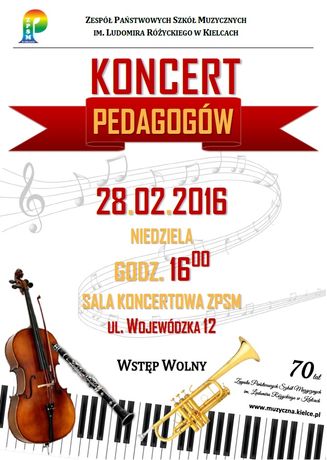 Zespół Państwowych Szkół Muzycznych w Kielcach Muzyka Koncert Pedagogów 
