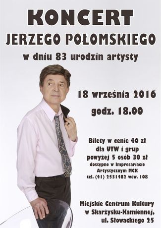 Miejskie Centrum Kultury, Skarżysko-Kamienna Muzyka Koncert Jerzego Połomskiego 