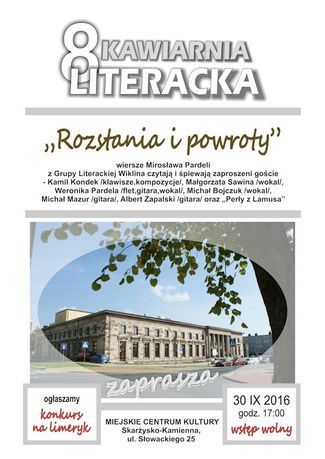 Miejskie Centrum Kultury, Skarżysko-Kamienna Literatura Kawiarnia Literacka - Mirosław Pardela 