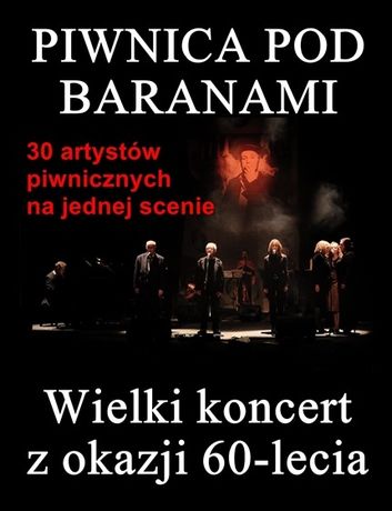 Kieleckie Centrum Kultury Kielce Piwnica pod Baranami: Wielki koncert z okazji 60-lecia 