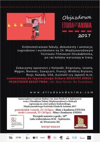 zobacz info Kino Objazdowa Etiuda&Anima 2017 