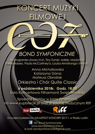 Filharmonia Świętokrzyska Muzyka 007 Bond Symfonicznie 