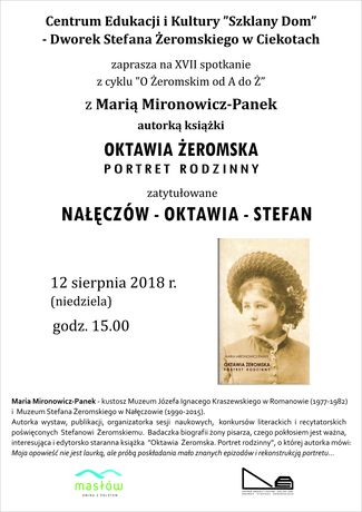 Centrum Edukacyjne - Szklany Dom Kultura Spotkanie z Marią Mironowicz- Panek 