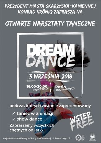 Miejskie Centrum Kultury, Skarżysko-Kamienna Taniec Otwarte warsztaty taneczne DREAM DANCE 